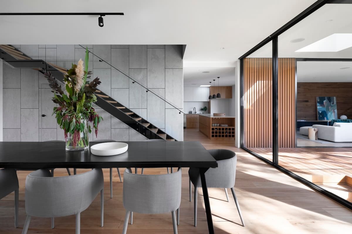 Sunlight streaming through a window into a clean living space