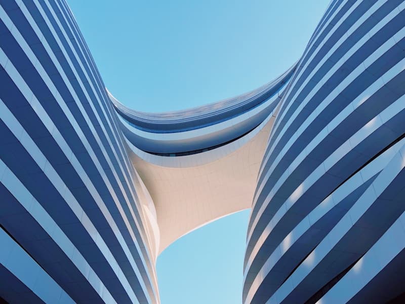 Futuristic urban green architecture concept
